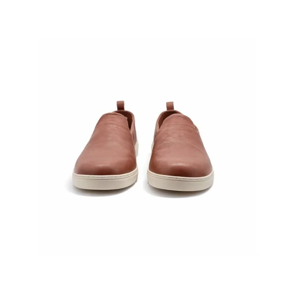 Vionic Uptown Willa Supportive Sneaker Tan Leather Slip On Women 10 Wide Loafer